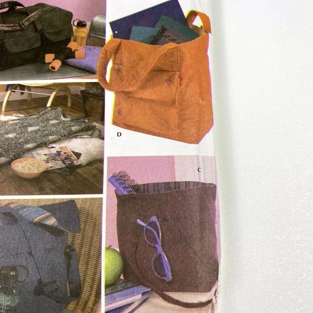 Simplicity Pattern 4535 Simply Teen Totes & Organizers y2k 2005 VTG Uncut FF